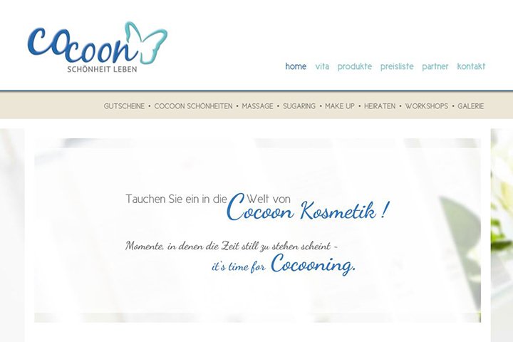Cocoon Kosmetik Website